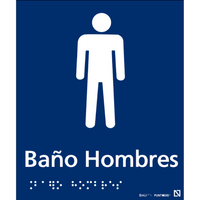 Señaletica baño accesible hombre con braille