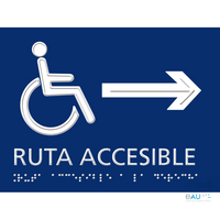 Señalética Braille para Ruta Accesible Derecha