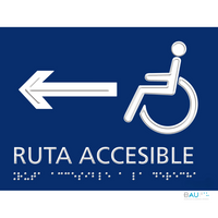 Señalética Braille para Ruta Accesible Izquierda