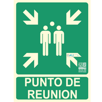 Señaletica fotoluminiscente punto de encuentro