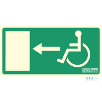 Señal de Seguridad Fotoluminiscente - Salida Ruta Accesible izquierda