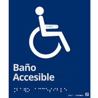 Señalética Braille de Baño Accesible