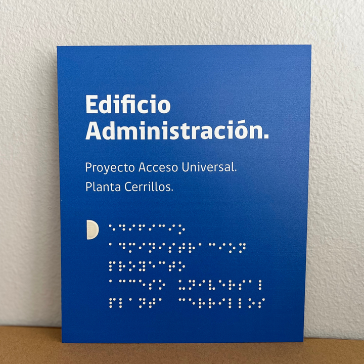 Señalética Braille en Recintos 
