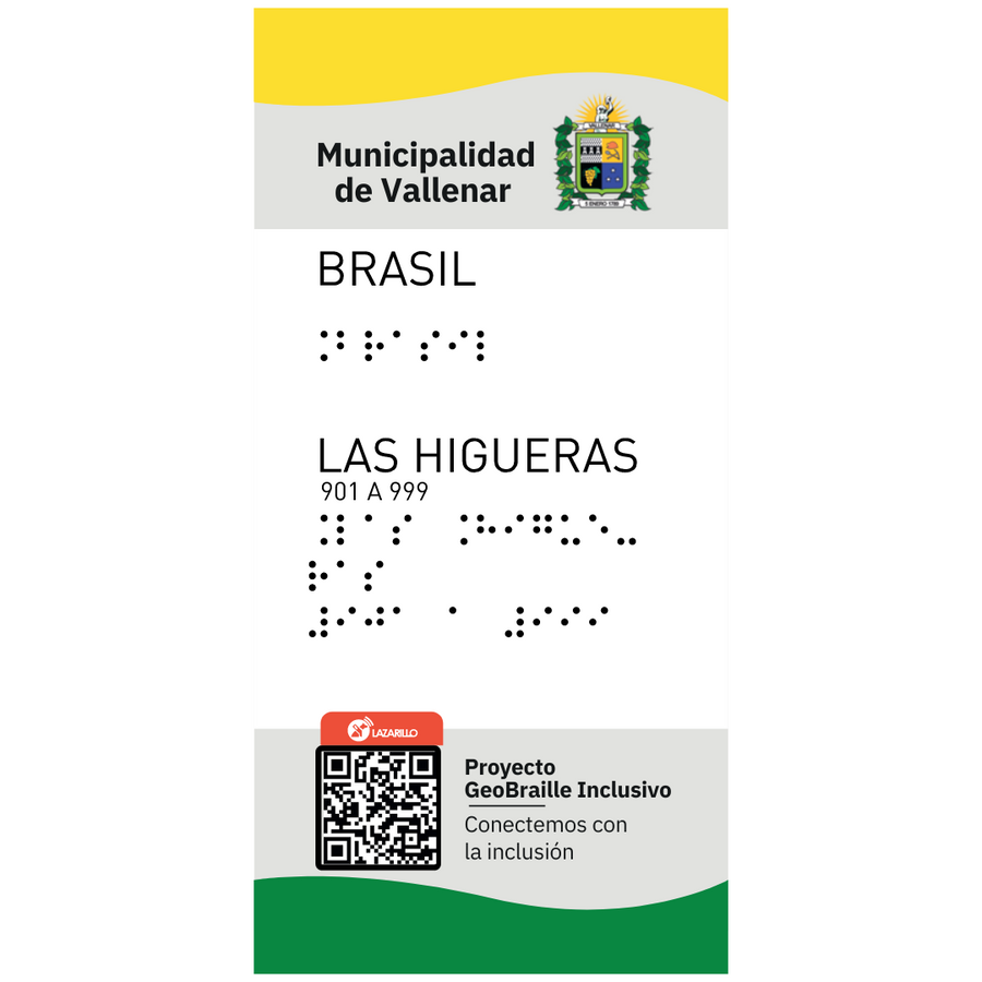 Señalética Braille en Paraderos y Espacios Público