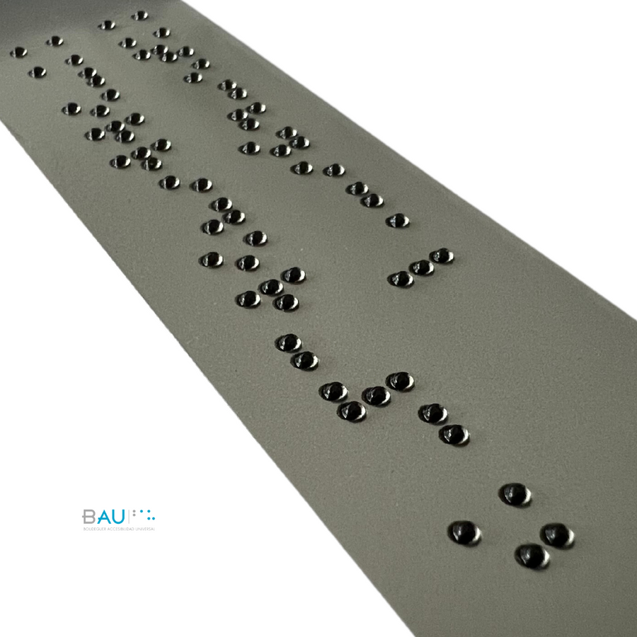 Señalética Braille Formato Regleta BAU