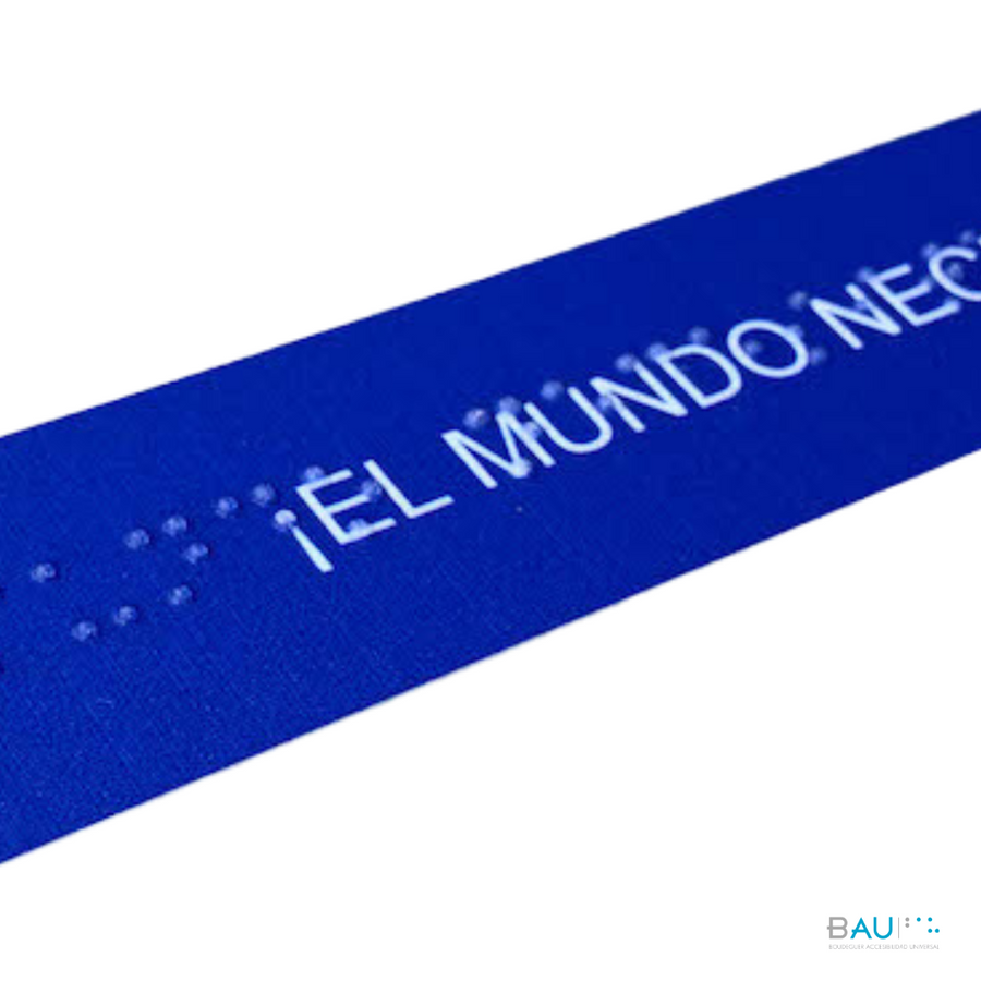 Señalética Braille Formato Regleta BAU