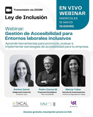 Webinar Gestion de accesibilidad para entornos laborales inclusivos
