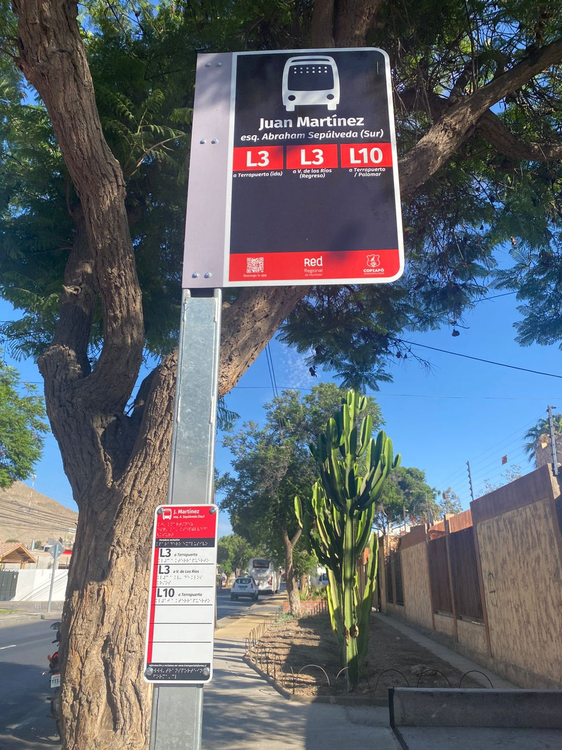 Paradero con Braille