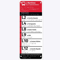 Paradero con Braille